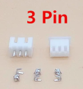 JST Connector XH 2.54mm 3 pin pakke med 5