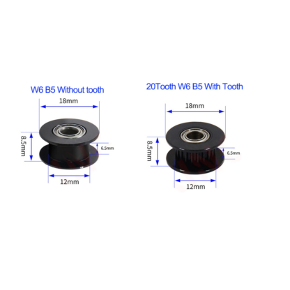 2GT Smooth Idler Pulley / 20 Tooth Idler Pulley