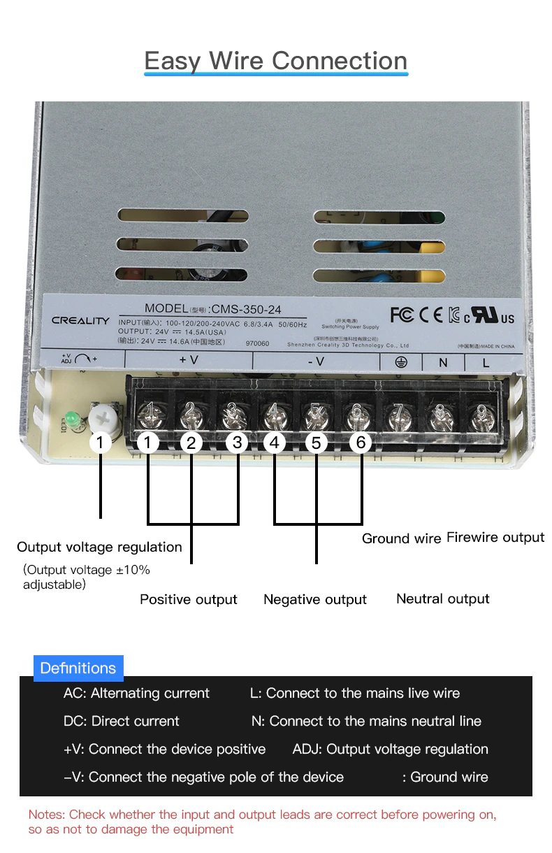 Creality Stroemforsyning CMS 350 24 6