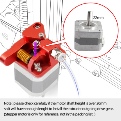 Extruder Dual Gear Venstre til dual extruder - Image 4