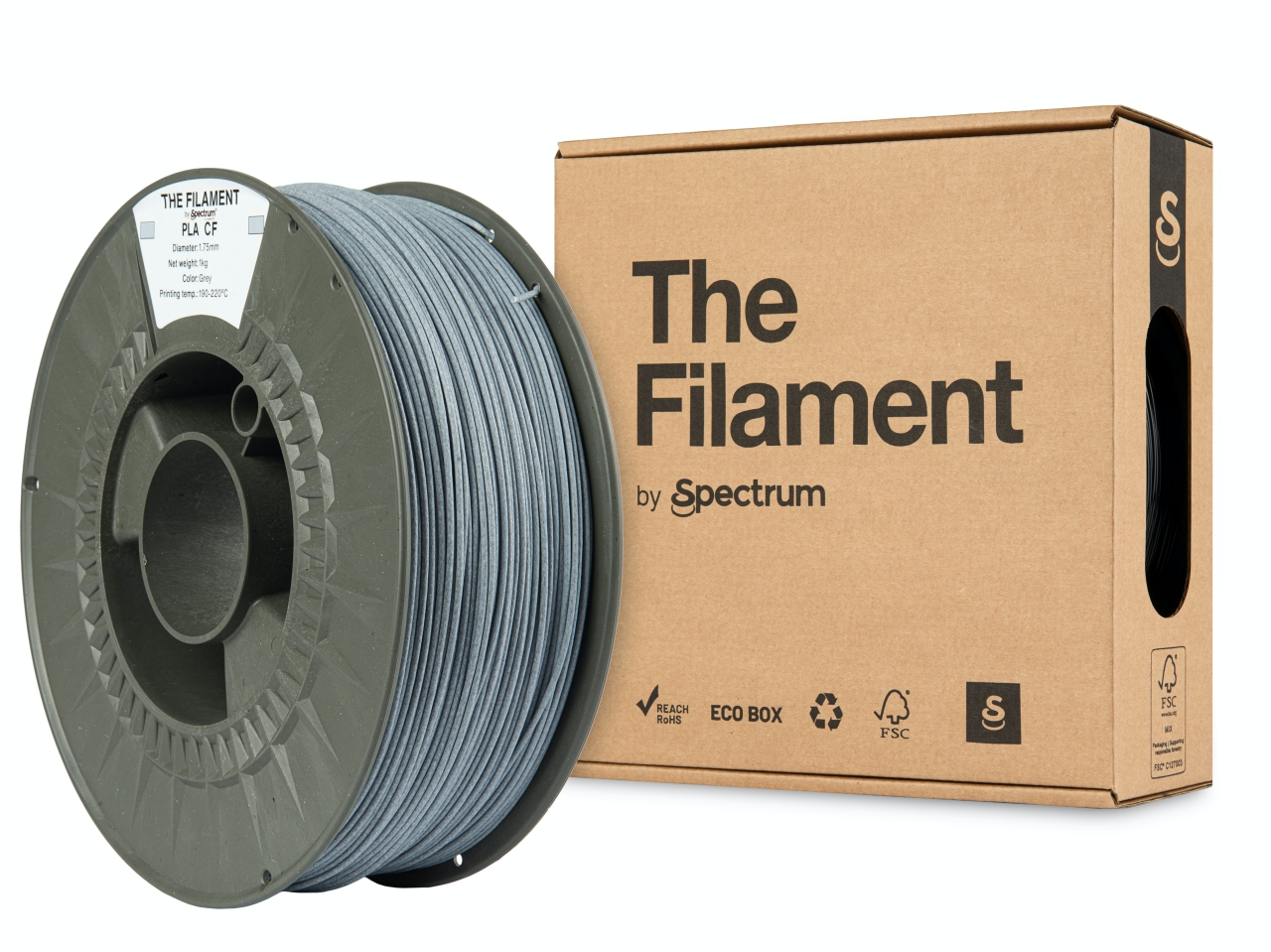 The Filament PLA CF Grey 1kg 1.75mm - Billede 2