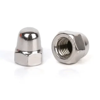 Top møtrik 3mm DIN 1587 A2 10 stk. Sekskantmøtrik