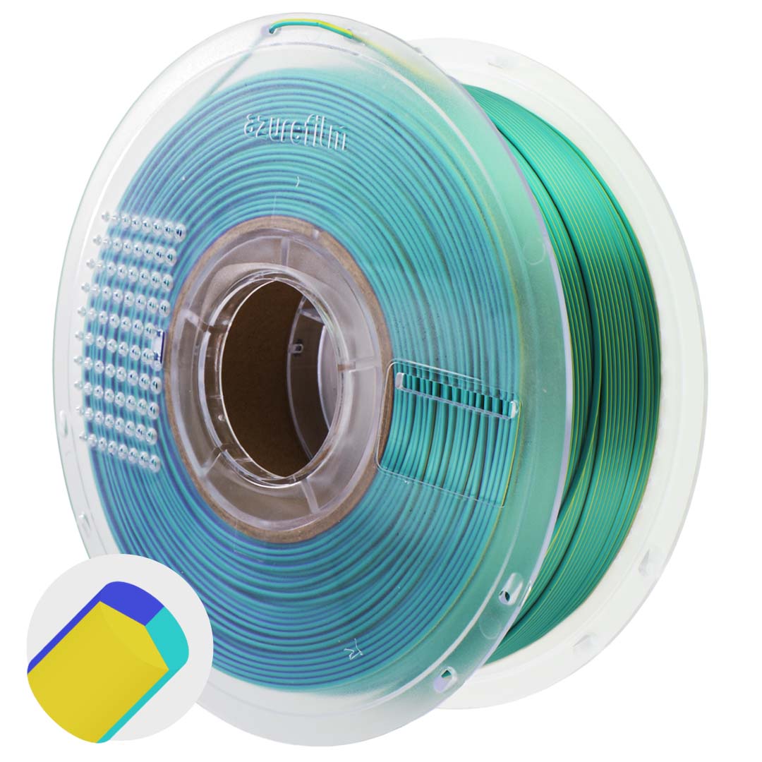 Azurefilm Silk Tri Color Peacock Bloom 1,75 mm 1kg 4 Azurefilm Silk Tri Color Peacock Bloom 1,75 mm 1kg - Billede 4