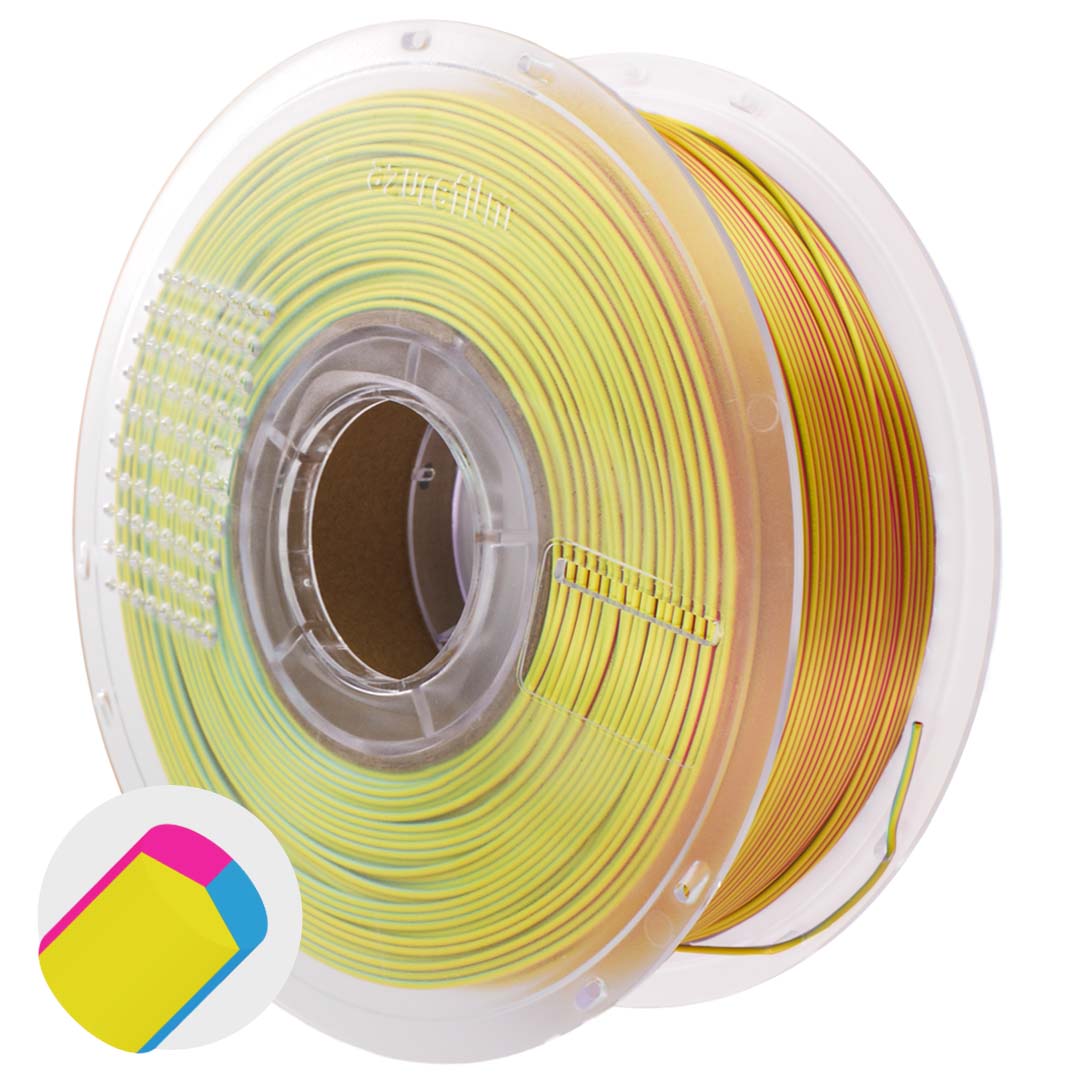 Azurefilm Silk Tri Color Sunrise Pop 1,75 mm 1kg 3 Azurefilm Silk Tri Color Sunrise Pop 1,75 mm 1kg - Billede 3