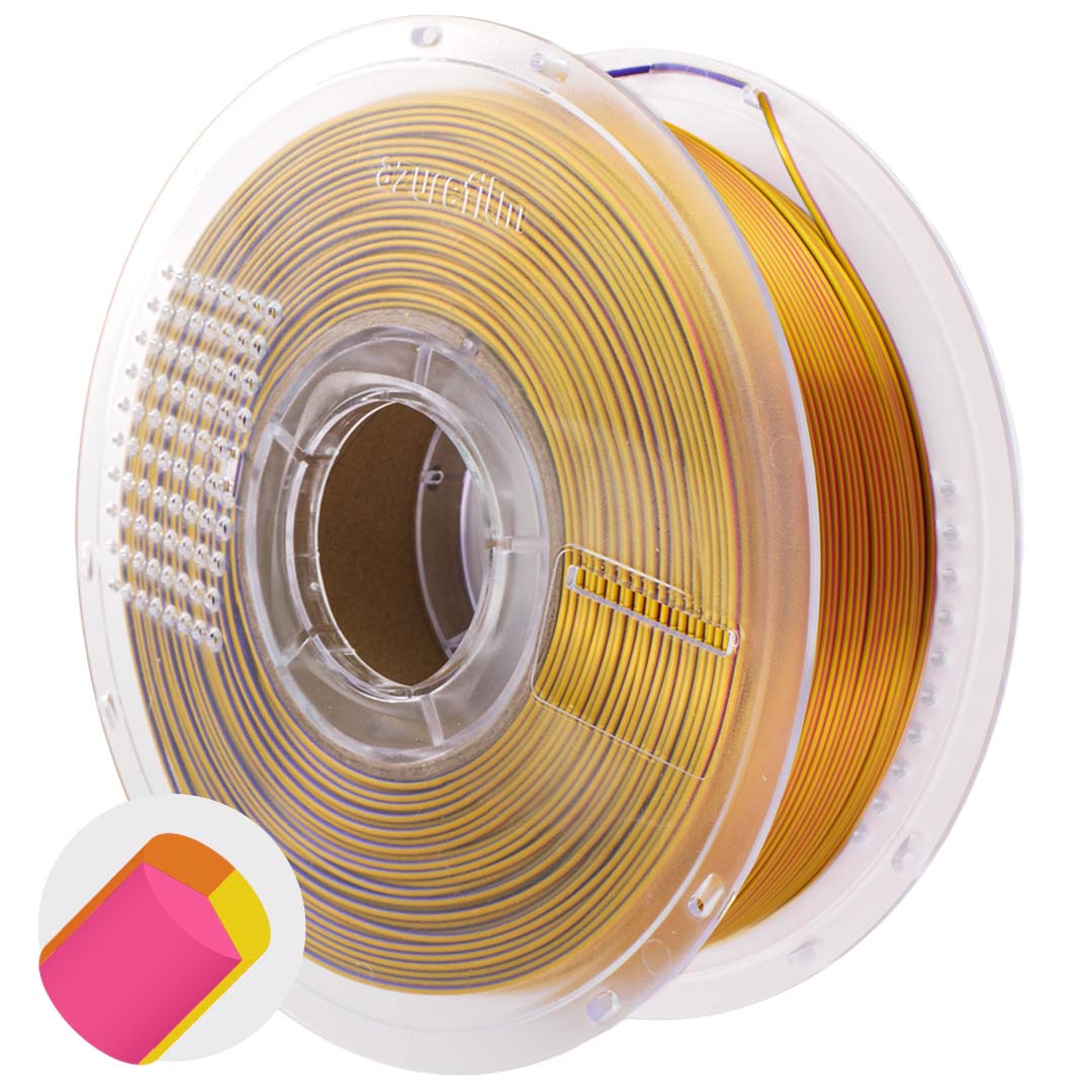 Azurefilm Silk Tri Color Sunset Blaze 1,75 mm 1kg 4 Azurefilm Silk Tri Color Sunset Blaze 1,75 mm 1kg - Billede 4