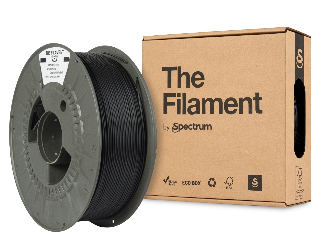 The Filament ASA Midnight Black 1kg 1.75mm 1 The Filament ASA Midnight Black