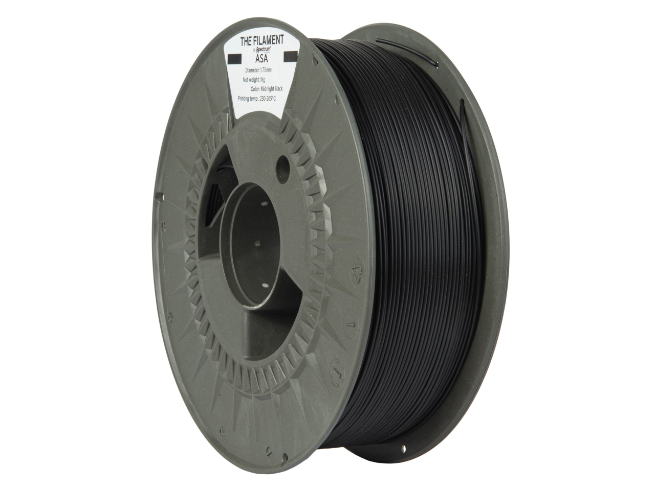 The Filament ASA Midnight Black 1kg 1.75mm 2 The Filament ASA Midnight Black 1kg 1.75mm - Billede 2