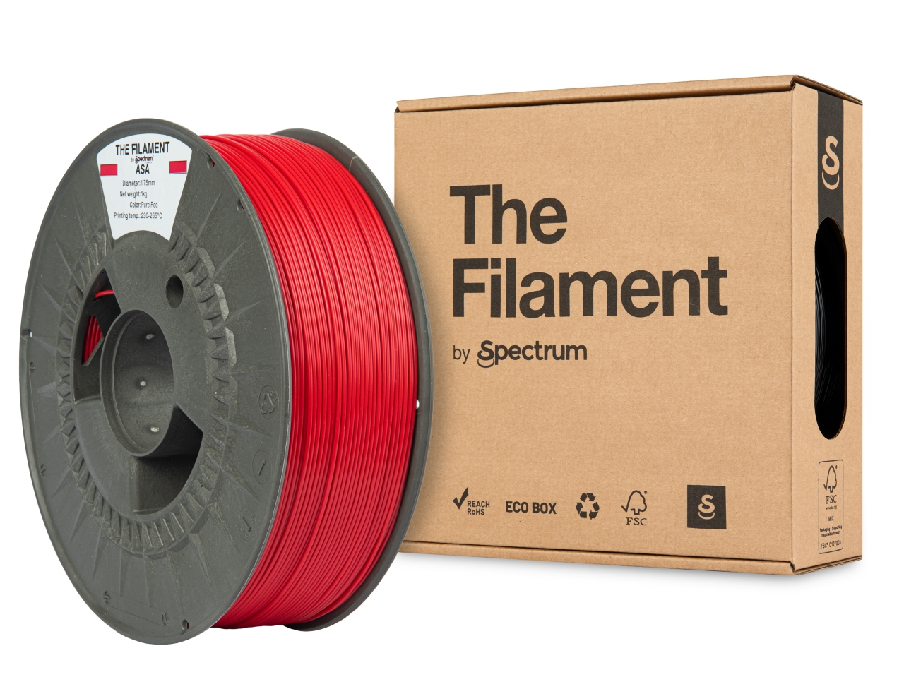 The Filament ASA Pure Red 1kg 1.75mm 1 The Filament ASA Pure Red