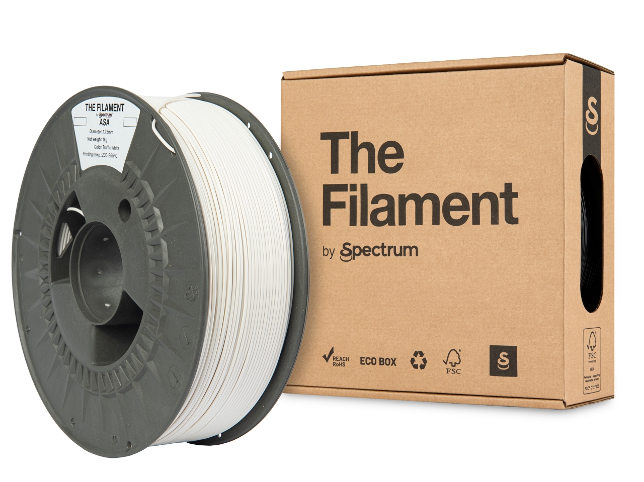 The Filament ASA Traffic White 1kg 1.75mm 1 The Filament ASA Traffic White
